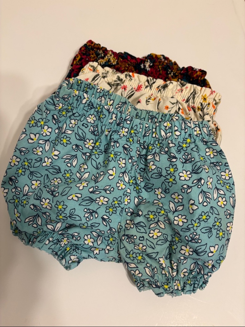 0-3mo Floral Baby Bloomers - bundle of 3